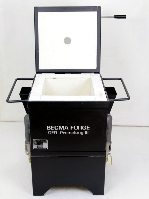 BECMA Gas Melting Forge / Furnace for Bronze, Brass, Silver, Gold etc.GFR ProMelting III