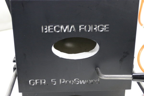 BECMA 5 Fach Brenner Gasofen für Schwert und Langwerkstücke GFR.5 ProSword mit Untergestell