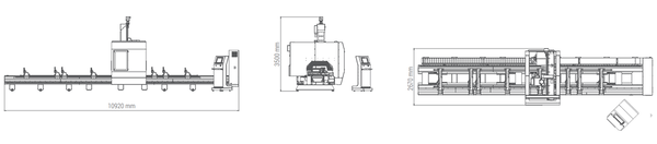 ÖZCELIK GARNET 5X  Alu- und PVC Profil CNC-Bearbeitungszentrum 6m (5 Achsen)